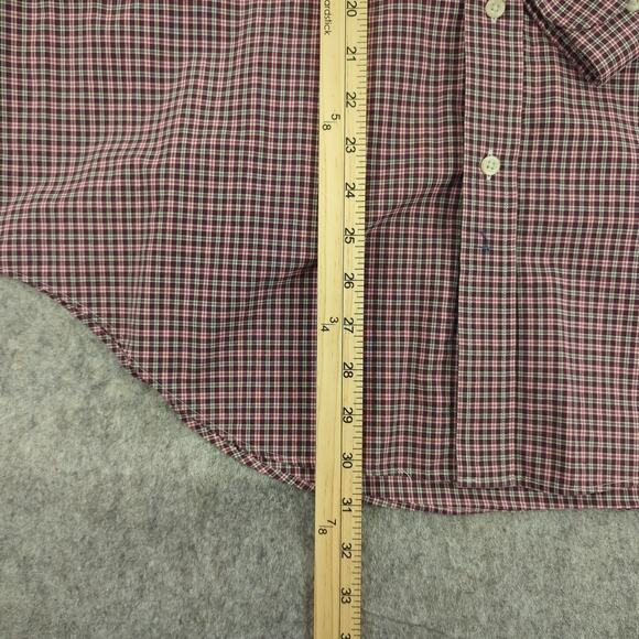 Lauren Ralph Lauren Shirt Mens 16.5 34/35 Red Plaid Classic Fit Non Iron Cotton - Picture 4 of 9
